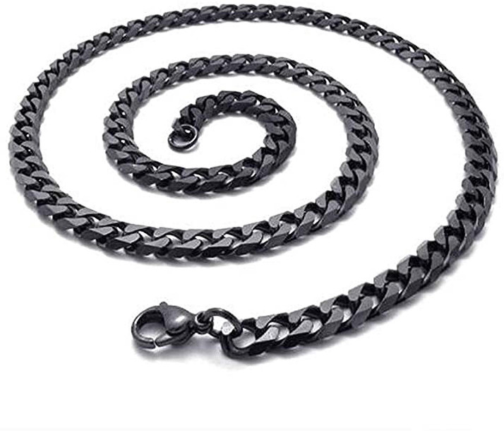 Black Snake Link Chain Necklace 
