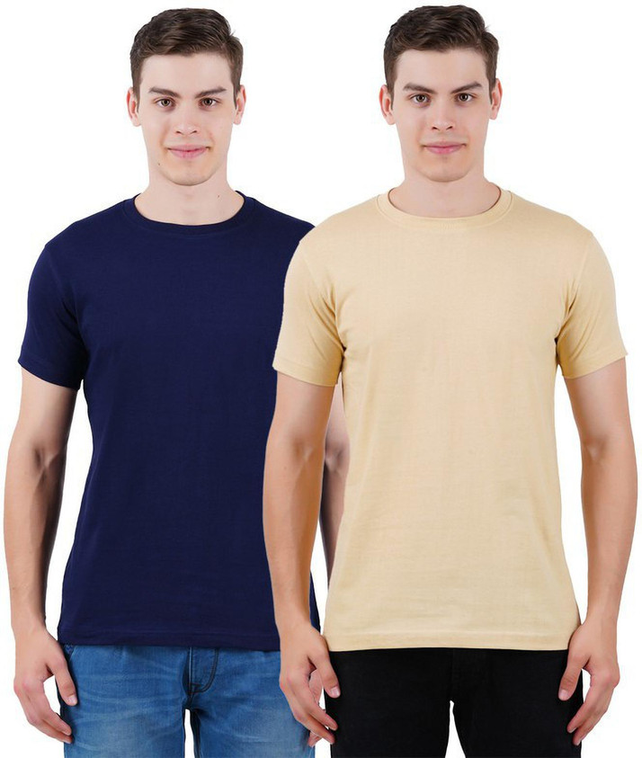 Pointer Solid Men Round Neck Multicolor 