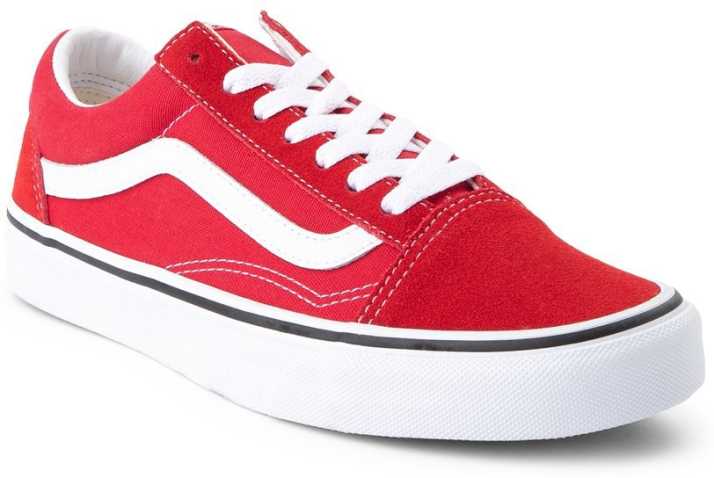 Old Skool Vans Skool Canvas Red Sneakers For Men - Buy Old Skool Vans Skool Canvas Sneakers For Men Online at Best Price - Shop Online for Footwears in