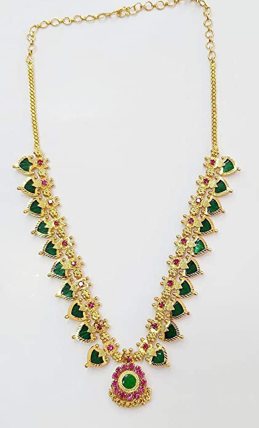 Buy SWARA JEWELLERY PALAKKA MALA Gold 