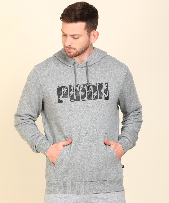 grey puma hoodie men