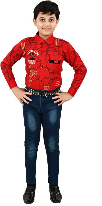 Fashion 4 Ever Boys Casual Shirt Jeans 