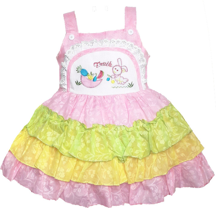 tricolor dress for baby girl