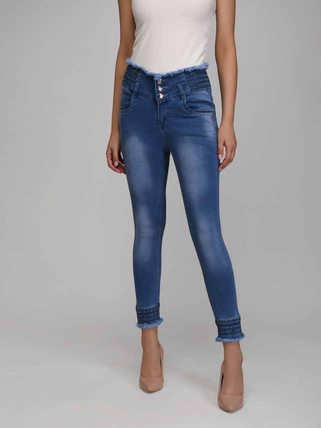 purple feather jeans