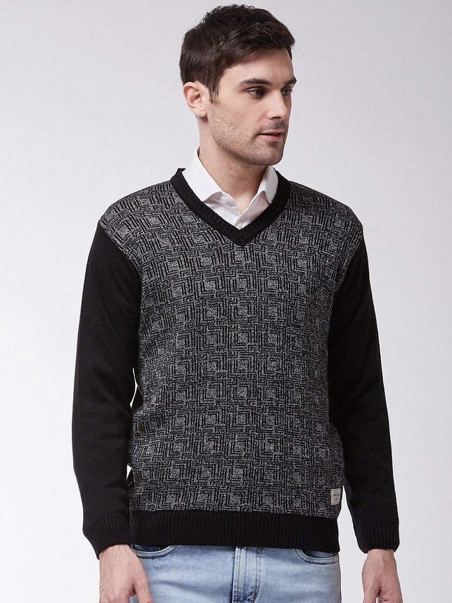 mens checkered sweater