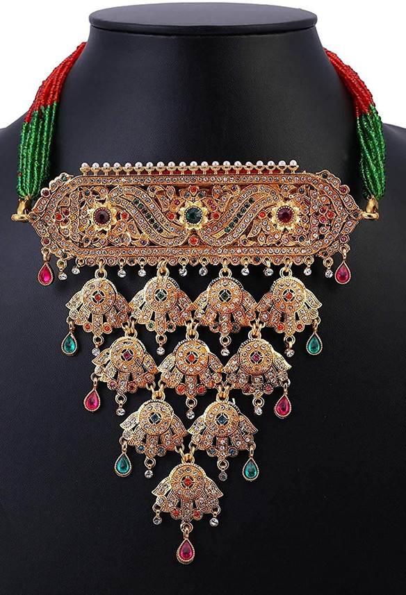Gold Plated Choker Necklace Set 