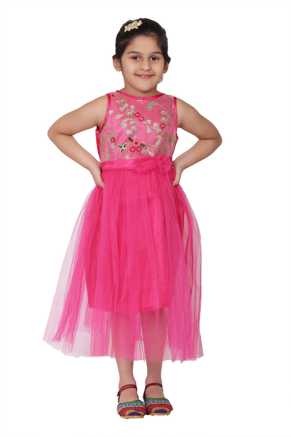 girls pink party dress