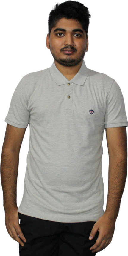 Buy Macroman Solid Men Polo Neck White 