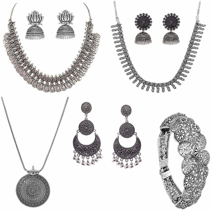 oxidised necklace flipkart