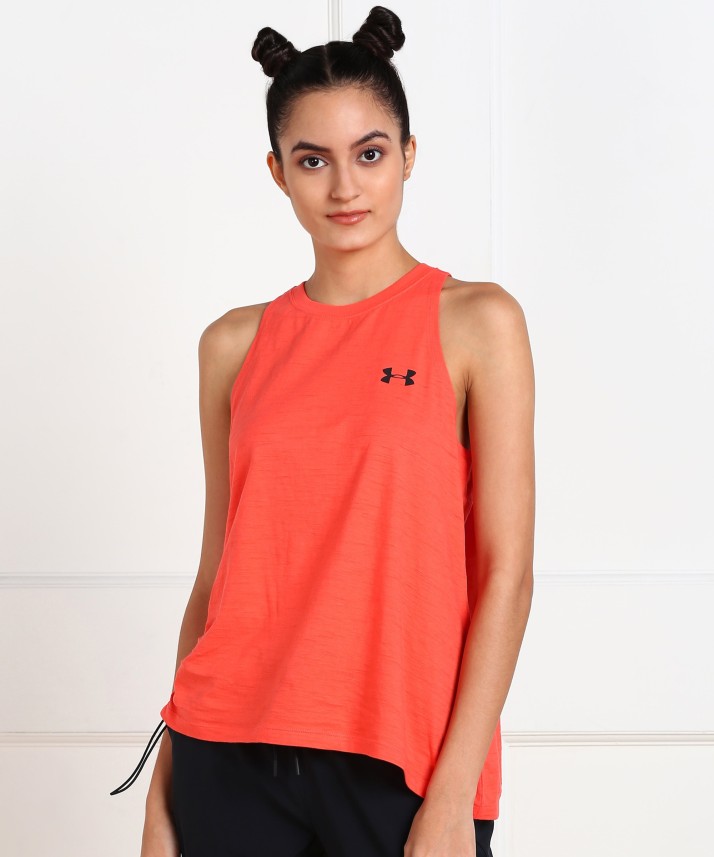 womens orange under armour top