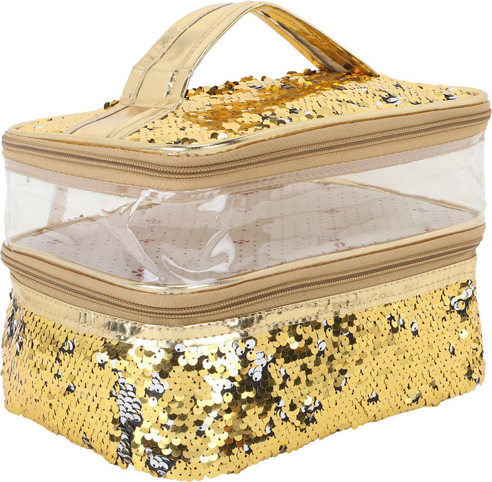 glitter makeup pouch