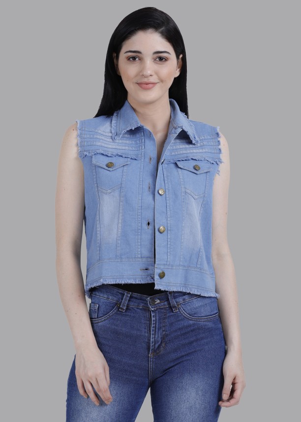 half sleeve jeans jacket