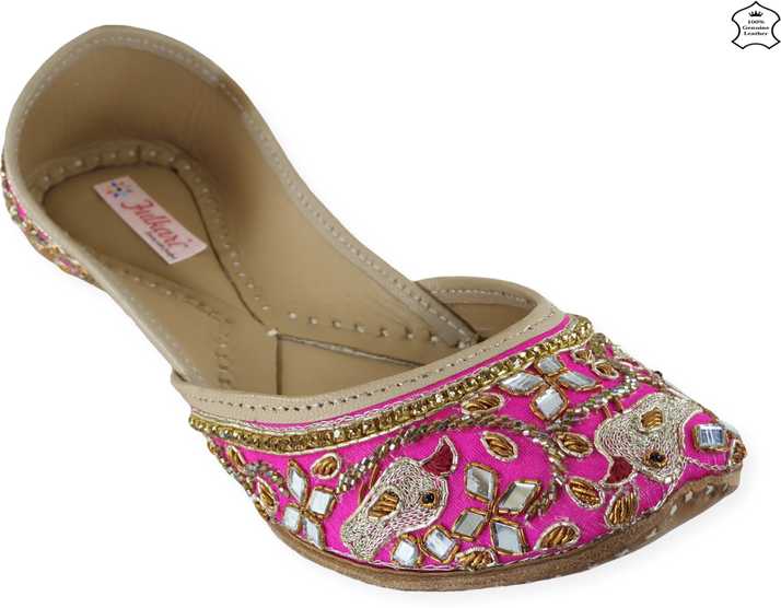 Fulkari Women S Spring Magenta Gold Soft Leather Jutis Bite And Pinch Free Jutis Phulkari Punjabi Jutti For Ladies Wedding Flat Stylish Mojari Juti Bridal Ethnic Flats For Girls 37 Rs 650 / pairget latest price. inr