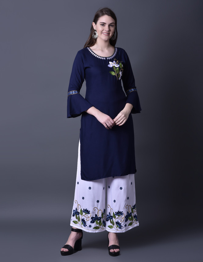 Ziva Fashion Women Kurta and Palazzo 