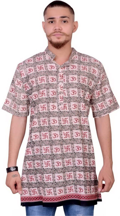 aruati Men Printed Straight Kurta - Buy 