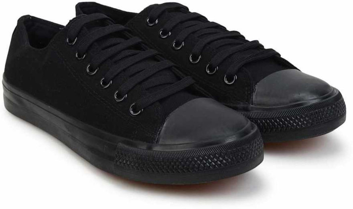 full black canvas shoes mens