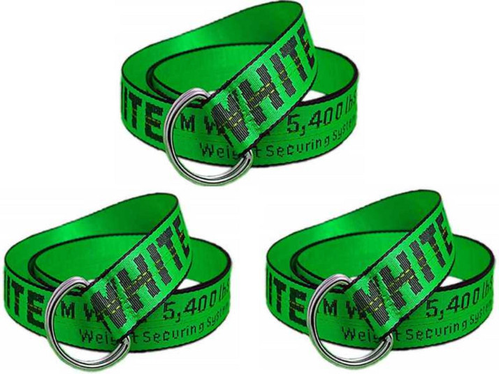 Women Casual Green Canvas Belt Green 