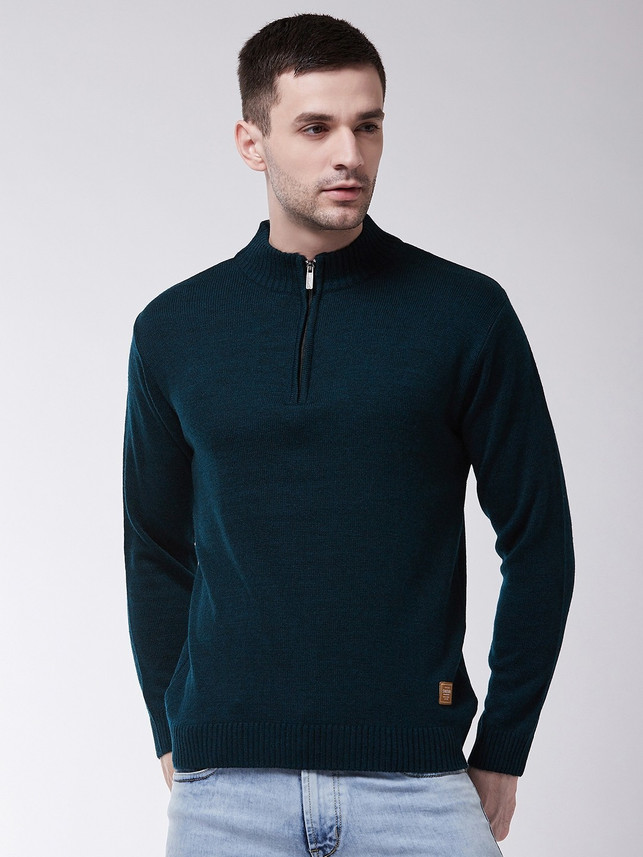 Buy Sweven Solid Turtle Neck Casual Men 