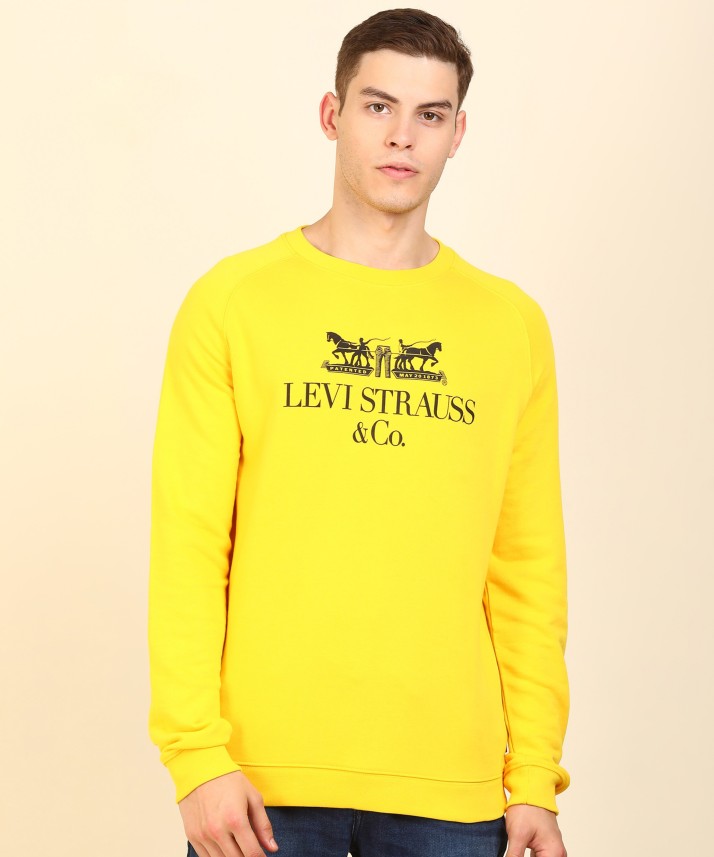 levi's full sleeve printed men's sweatshirt