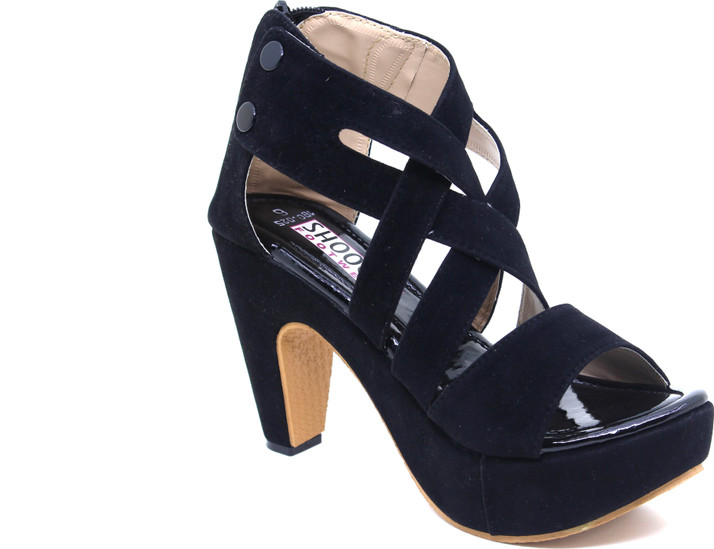 Shoogle Women Black Heels - Buy Shoogle 