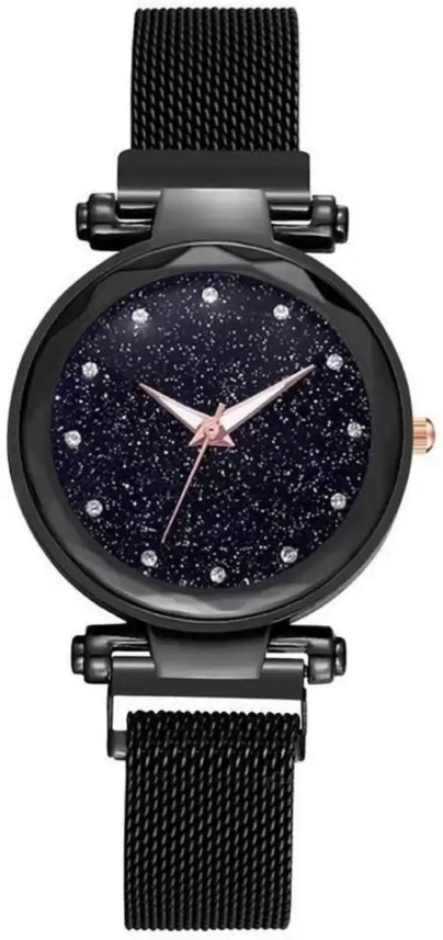 women's starry sky quartz watch diamond cutting glass mirror