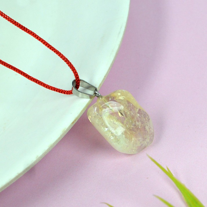 citrine crystal pendant