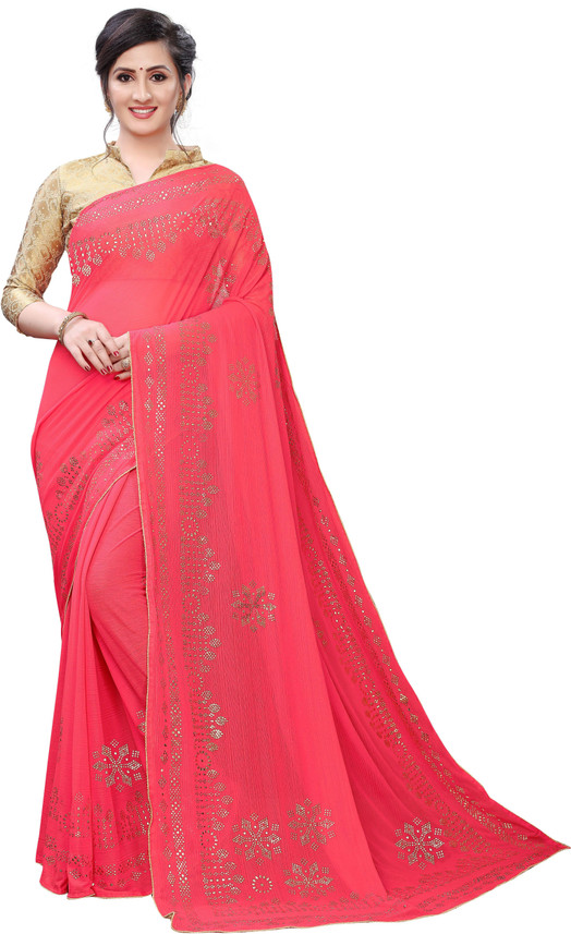 flipkart stone work saree