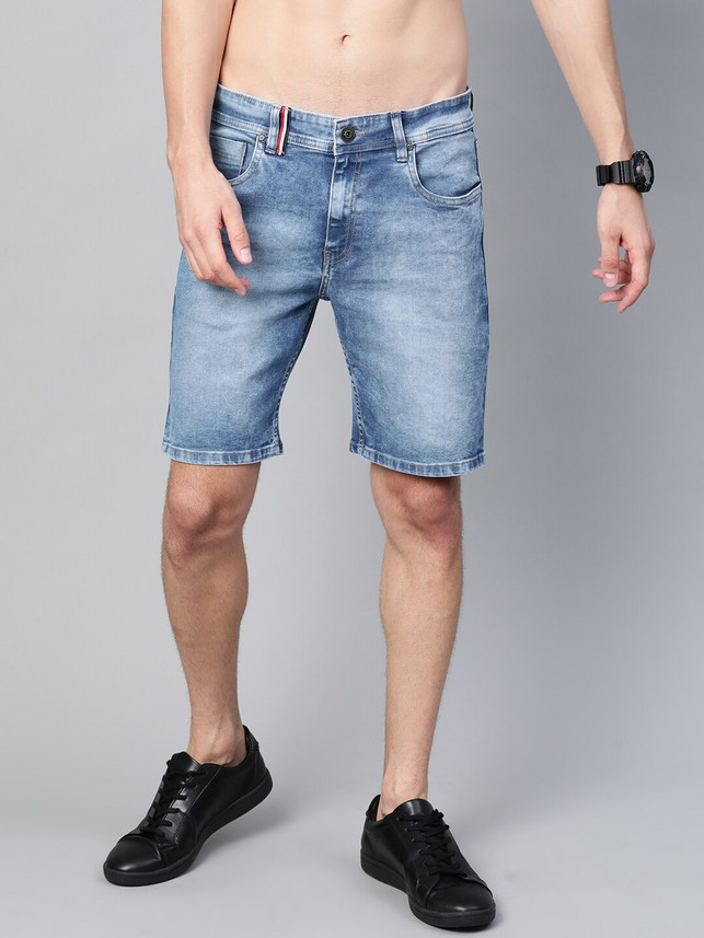 Roadster Washed Men Blue Denim Shorts 
