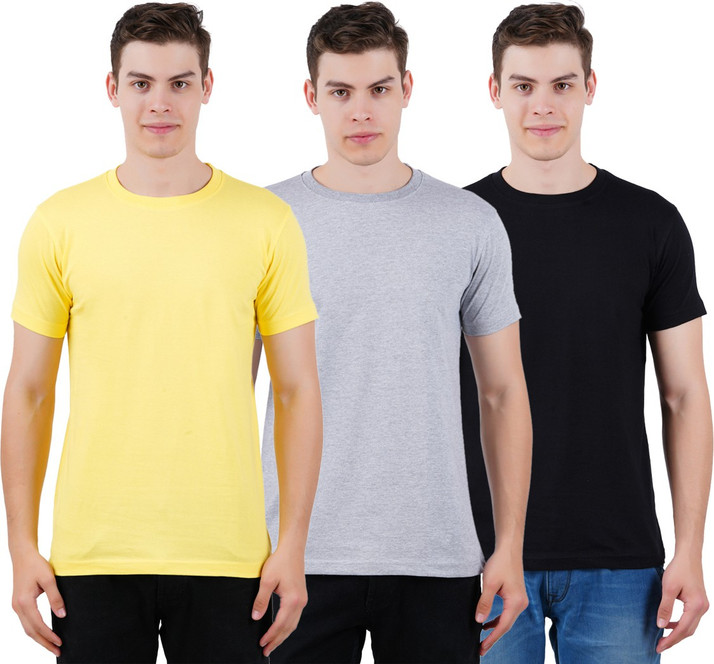 Pointer Solid Men Round Neck Multicolor 
