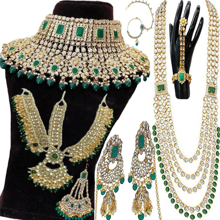 green jewellery set flipkart