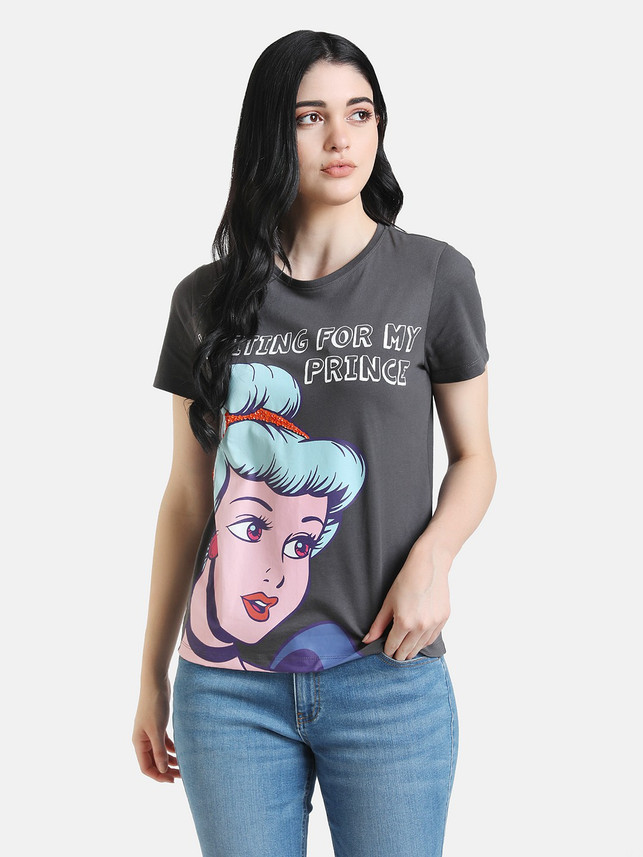 KAZO Graphic Print Women Round Neck 