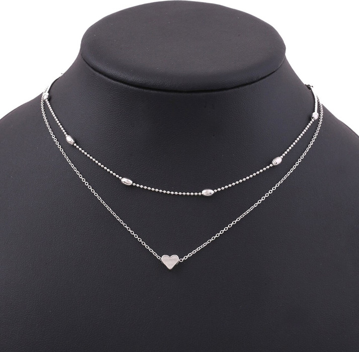 Sorellaz Two Layer Silver Heart Beads 