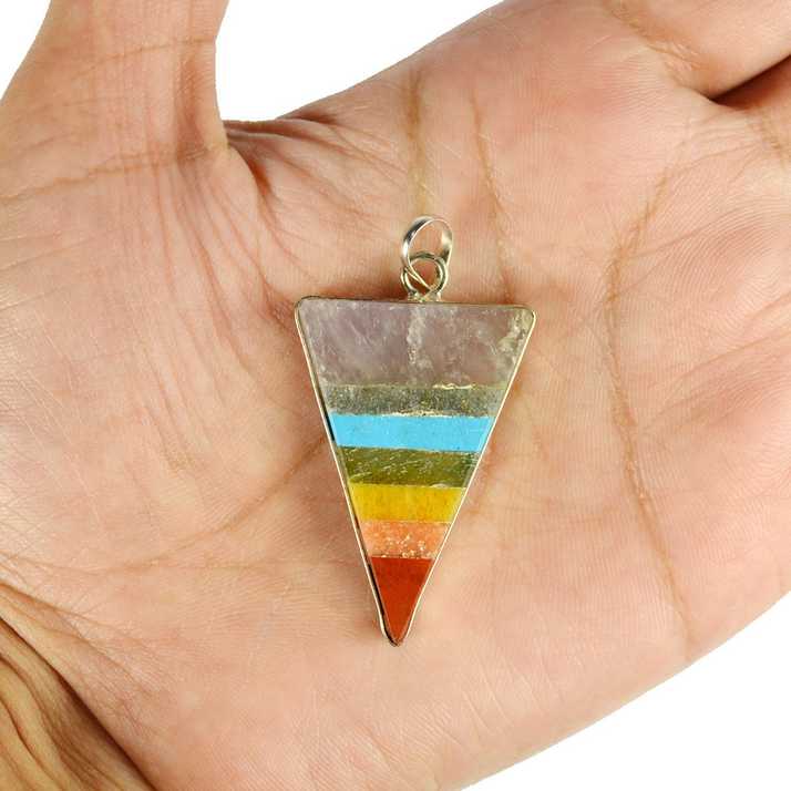 Reiki Crystal S Natural 7 Chakra Pendant Stone Healing For Protection And In India - What Is A Chakra Stone Pendant