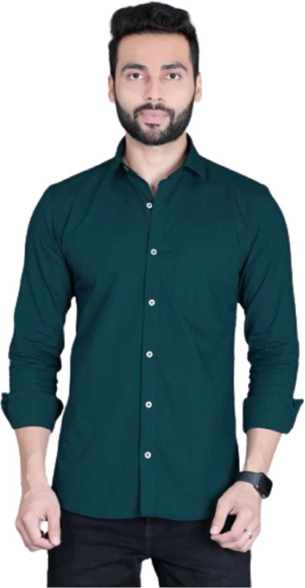 dark teal green shirt