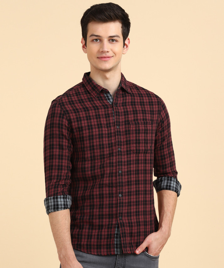 Spykar Men Solid Casual Red Shirt - Buy 