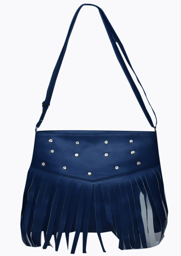 blue shoulder bag