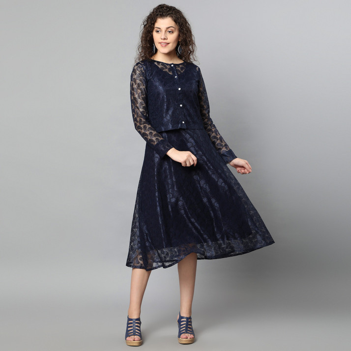 fancy dark blue dress