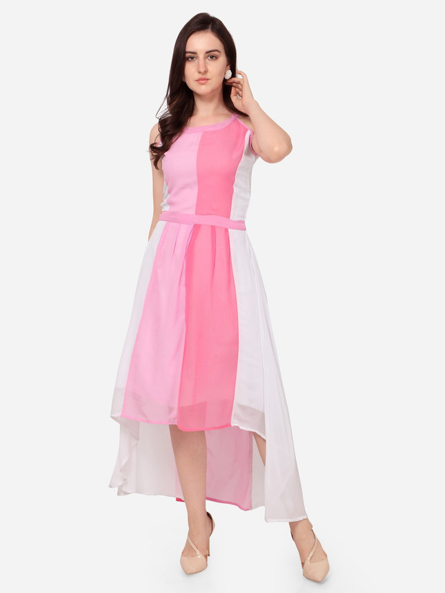 light pink high low dress