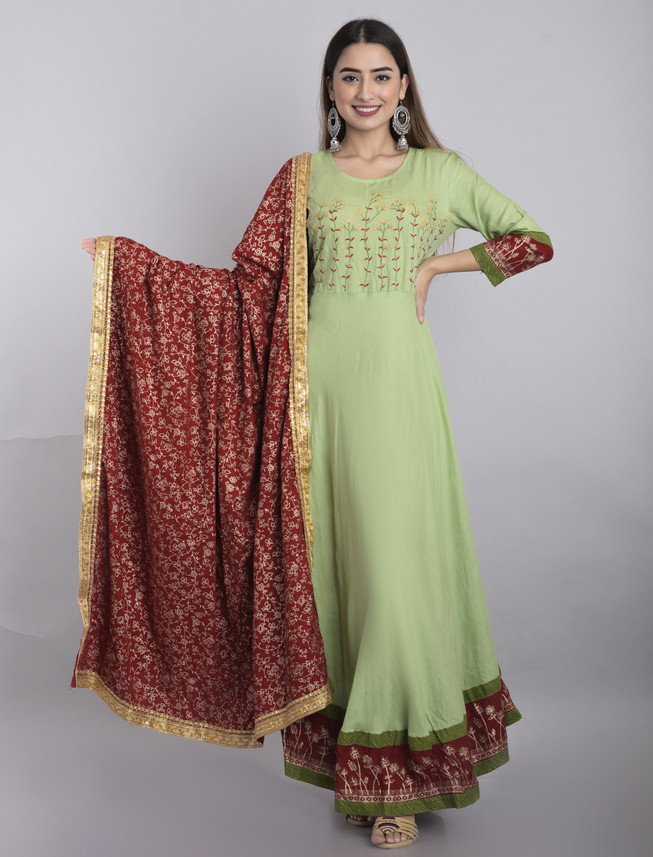 anarkali kurta with dupatta