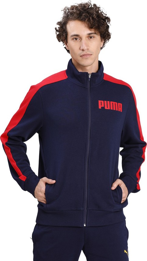 puma full sleeve colorblock men's jacket