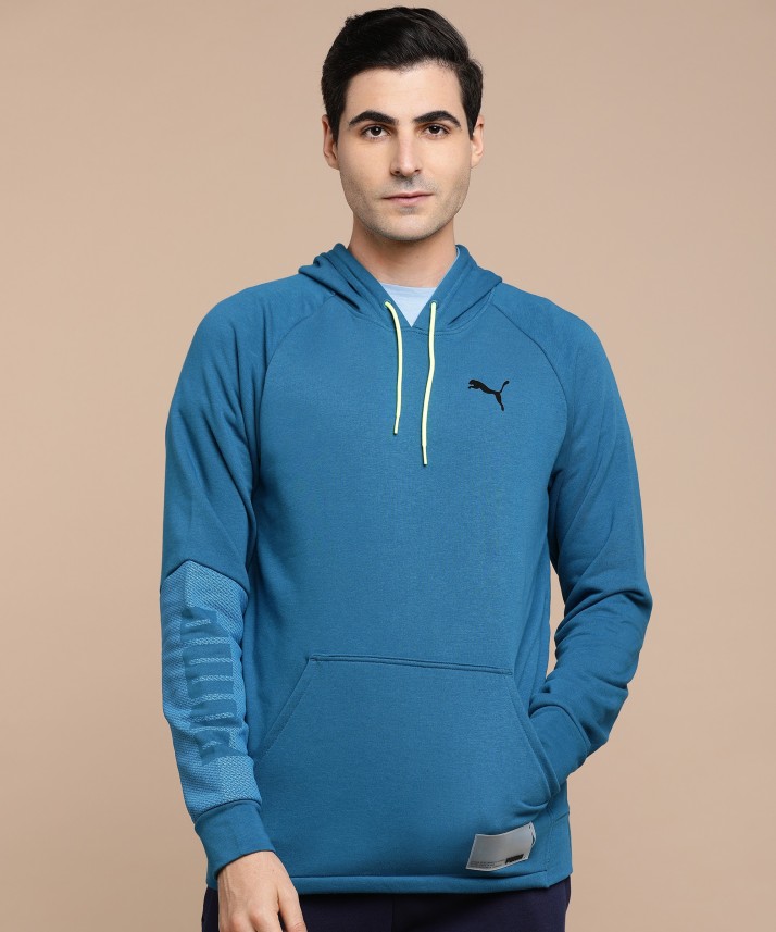 puma full sleeve solid men fleece jacket