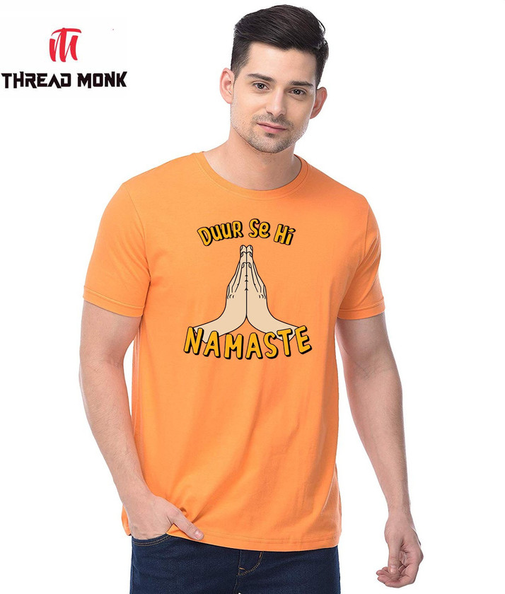 Thread Monk Printed Men Round Neck 