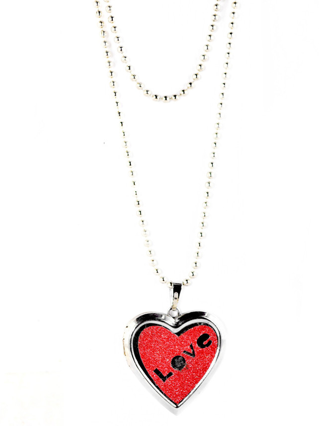 CocksComb Photo Frame Locket Silver 