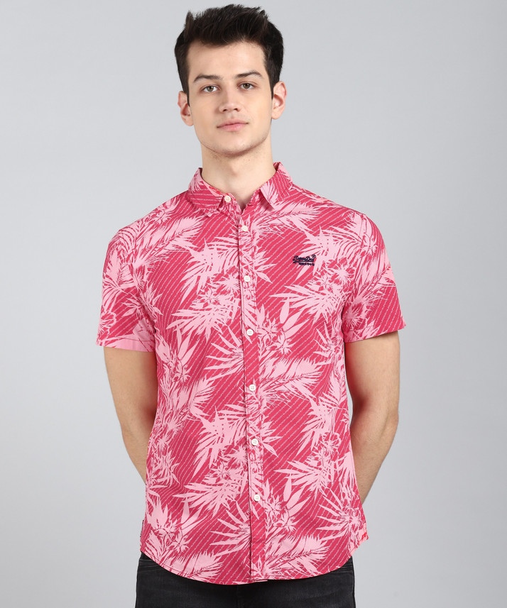 Superdry Men Printed Casual Red Shirt 