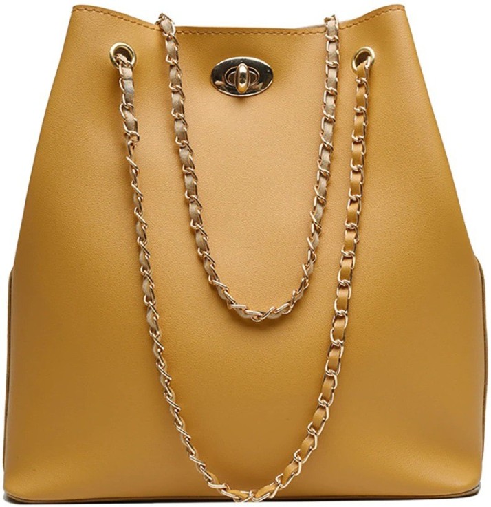 yellow shoulder bag