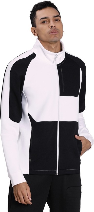 puma full sleeve colorblock men's jacket