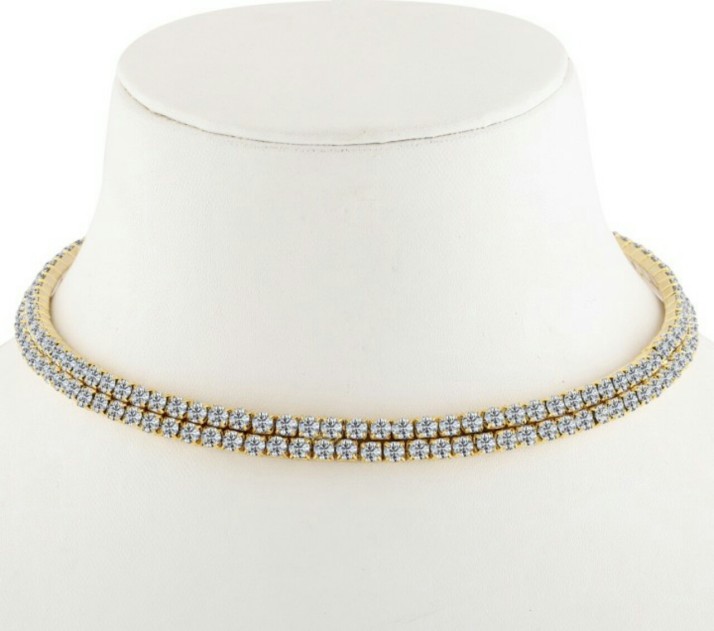 diamond studded choker