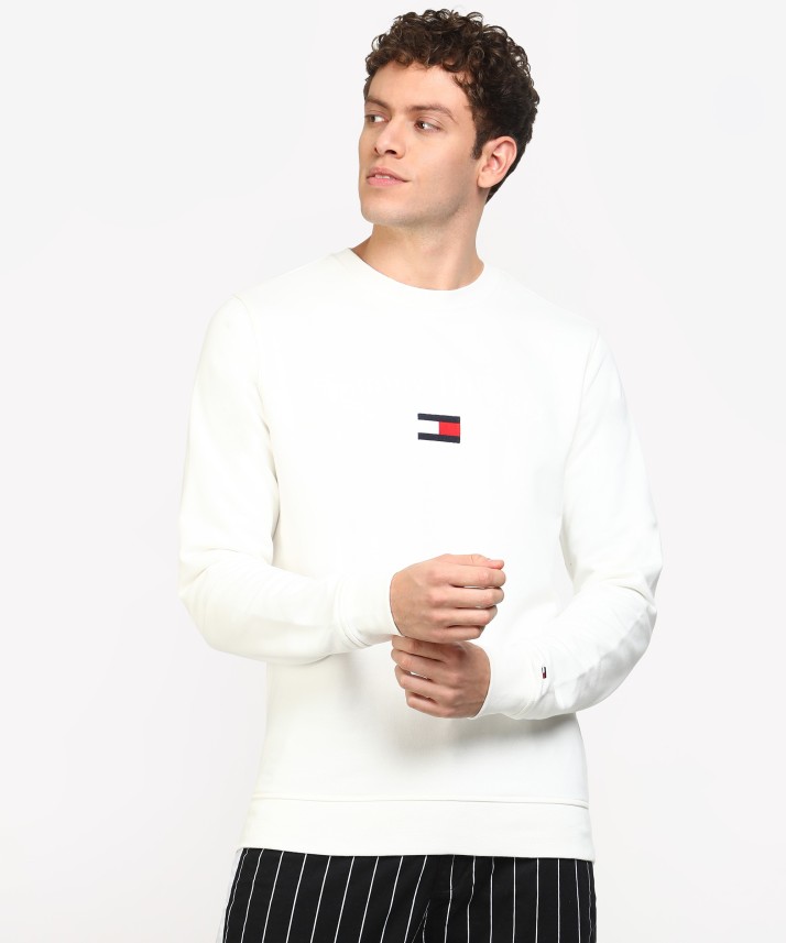 tommy hilfiger mens white hoodie