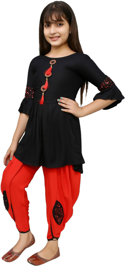 ELENDRA JEANS Girls Casual Kurta Dhoti 