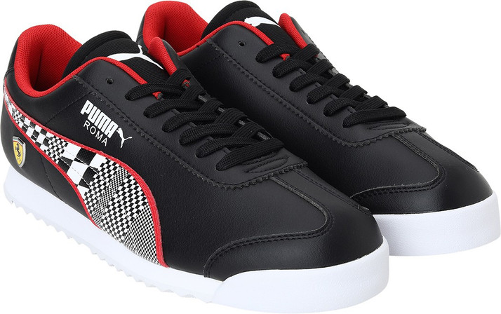 black puma roma shoes